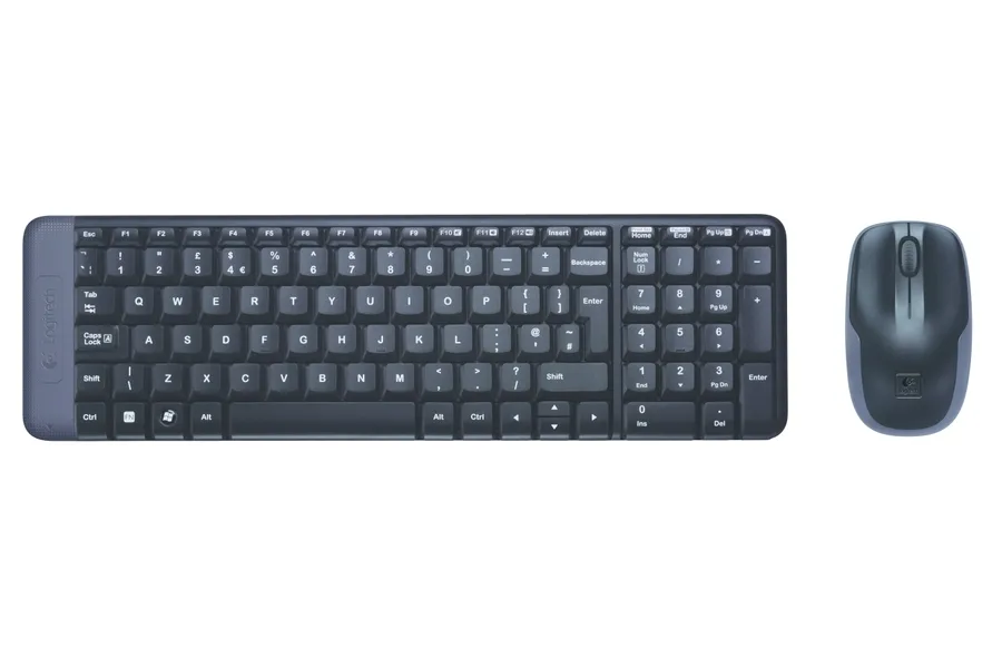 Клавиатура и мышь Logitech MK220, Беспроводное, Чёрный