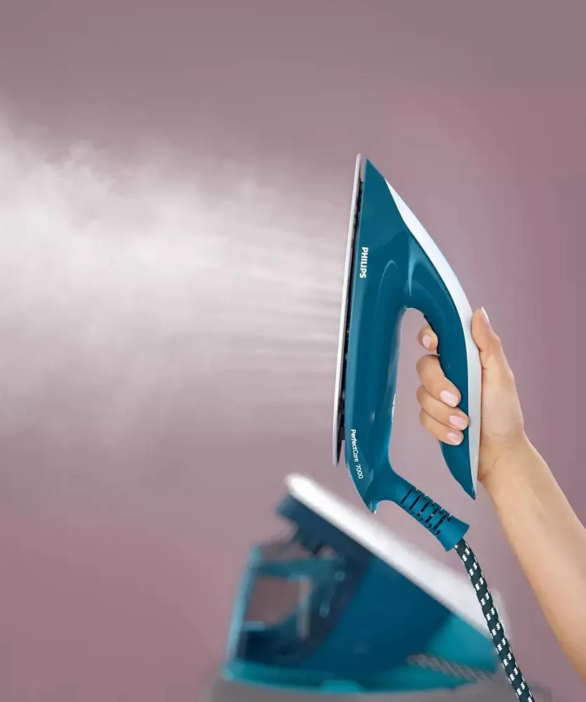 Fier de călcat cu generator de abur PHILIPS PSG7024/20, 2100W, Albastru