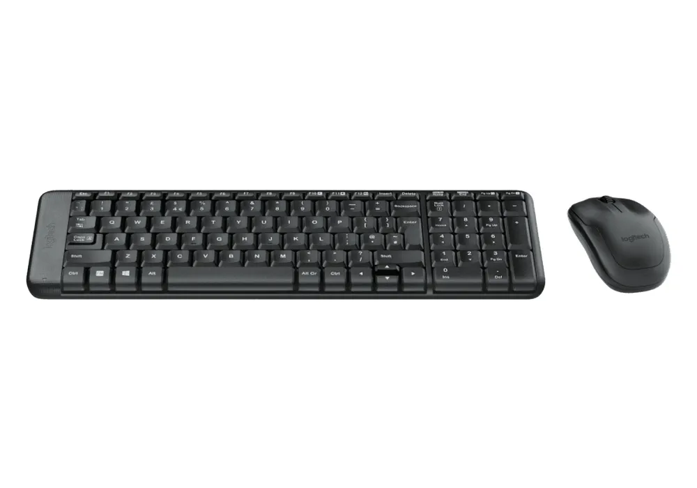 Клавиатура и мышь Logitech MK220, Беспроводное, Чёрный