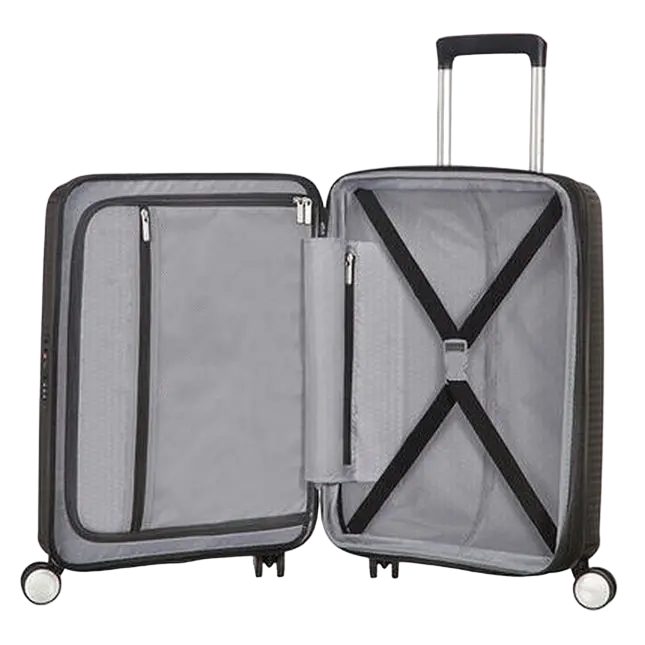 Valiza American Turister SOUNDBOX 4 roti 55/20 TSA EXP negru