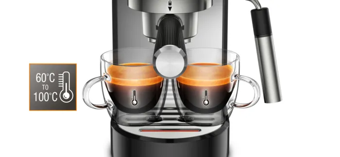 Espressor manual KRUPS XP442C11, 1400W, Argintiu