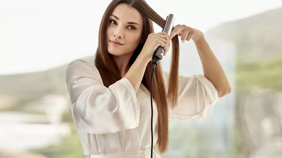 Placă de îndreptat părul Philips Prestige HP8371/00, Roz