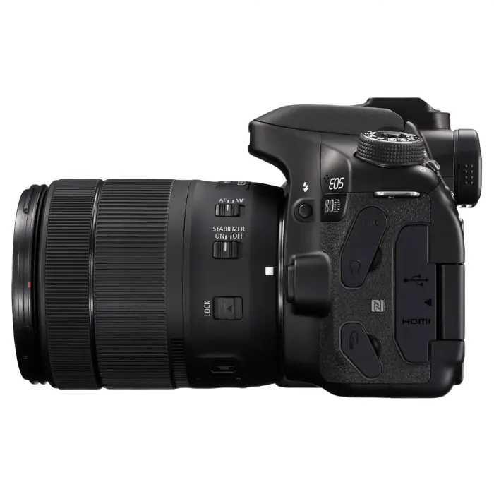 Aparat foto DSLR Canon EOS 80D + EF-S 18-135 IS, Negru