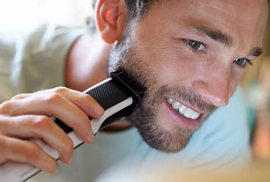 Trimmer pentru bărbați Philips Beardtrimmer Series 3000 BT3206/14, Negru | Alb