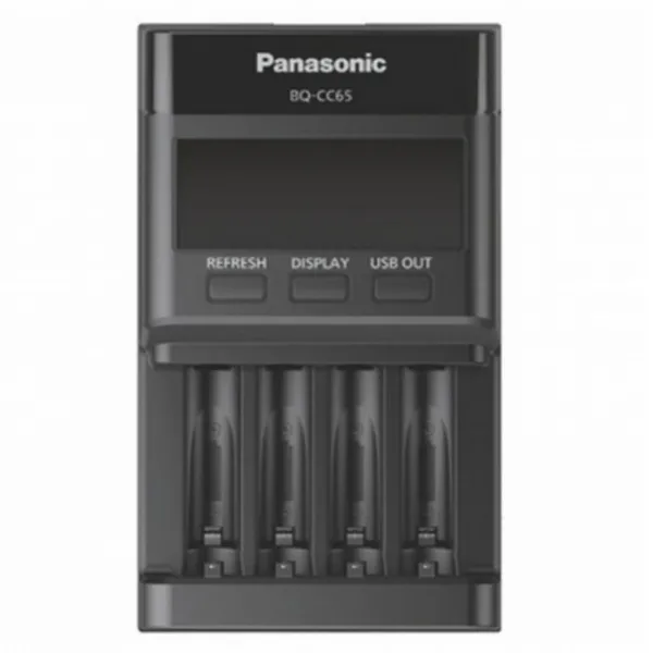 Încărcător Acumulatori Panasonic BQ-CC65E, Negru