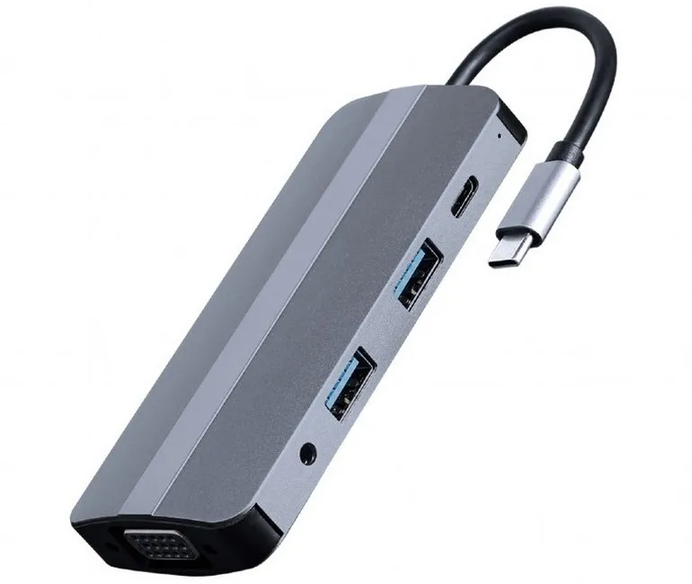 Stație Docking Gembird A-CM-COMBO8-02, Argintiu