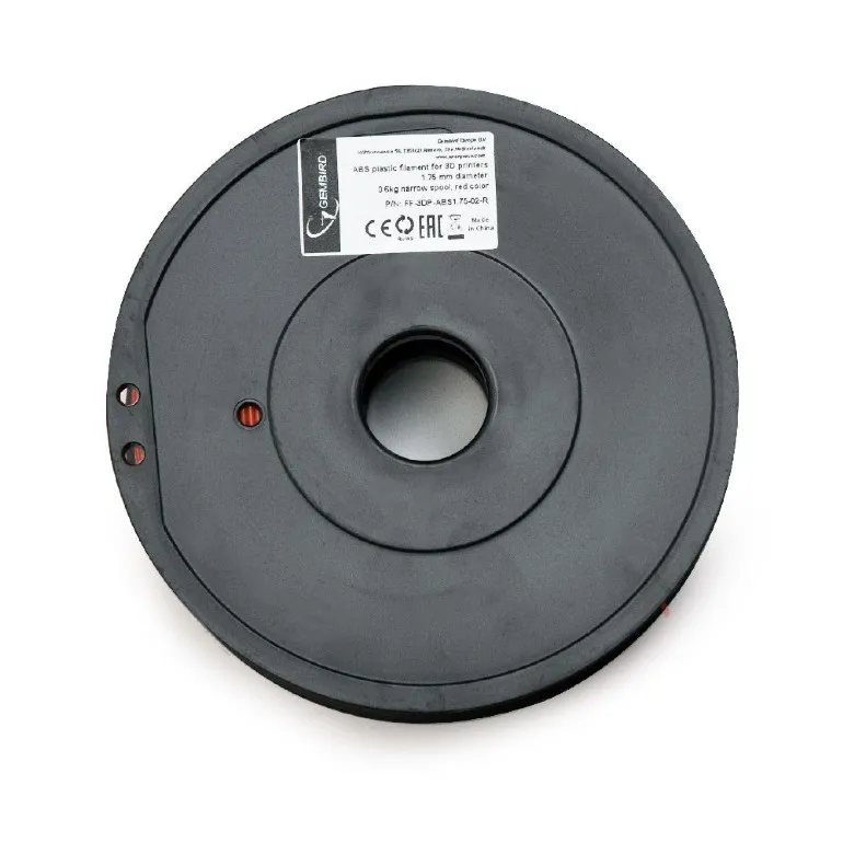 Filament pentru imprimantă 3D Gembird FF-3DP-ABS1.75-02-R, ABS, Roșu , 1.75 mm, 0,6 kg