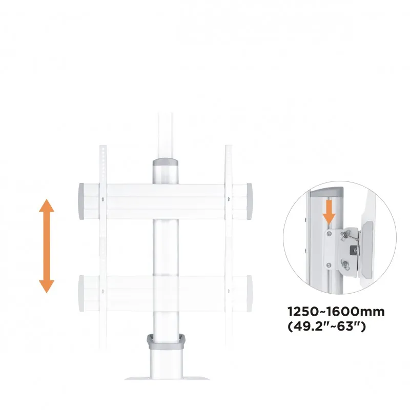 Suport pentru TV pe picior Reflecta TV Stand 70VCP-Shelf, White, Alb