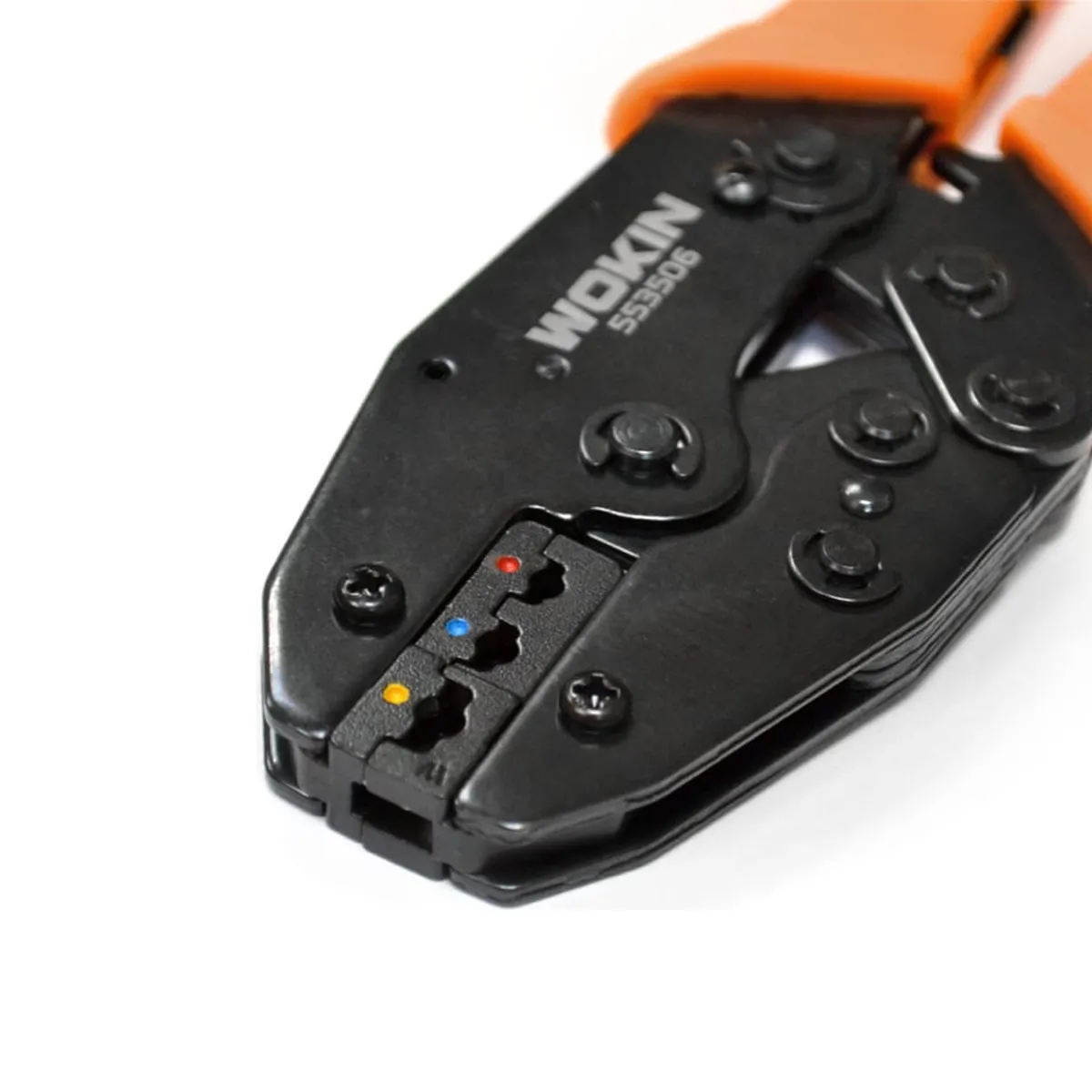 Пресс-клещи для обжима наконечников WOKIN с храповиком, 0.5-6 мм², 22-10, 220 мм (промышленные)