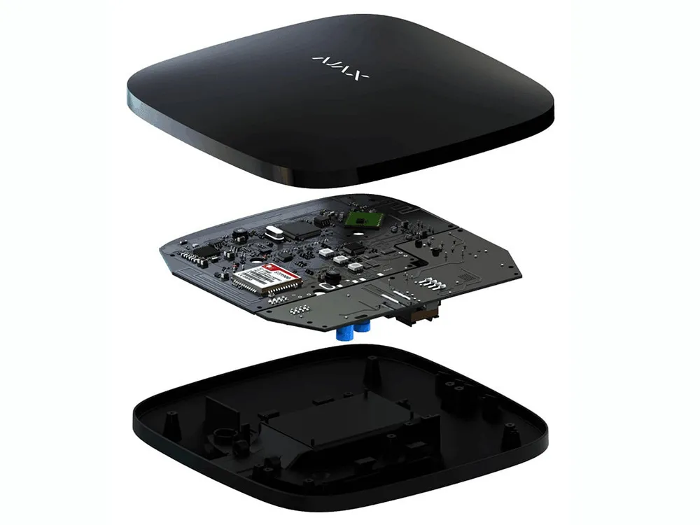 Panou inteligent de control al alarmei Ajax Hub Plus, Negru