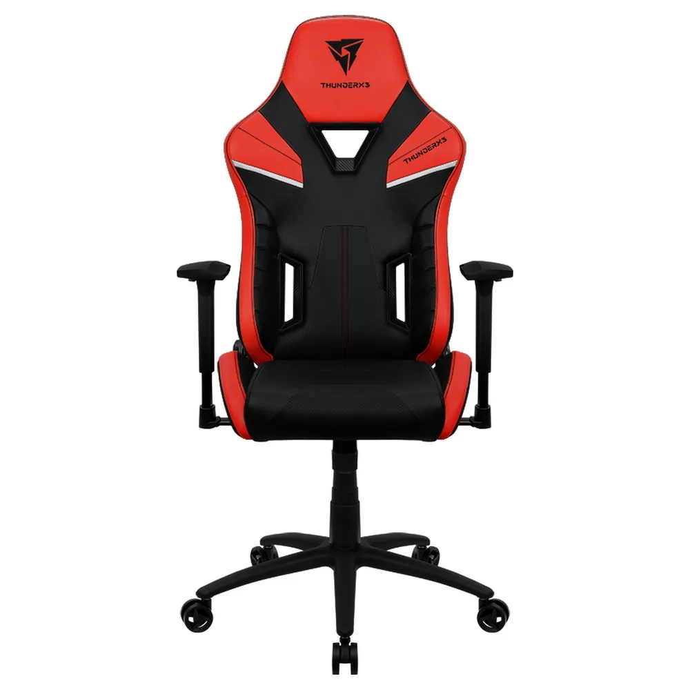 Scaun Gaming ThunderX3 TC5, PU Piele, Negru/Rosu