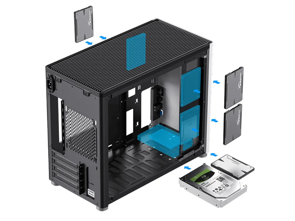 Carcasă PC Gamemax SPARK, Mini-Tower, ATX, Alb