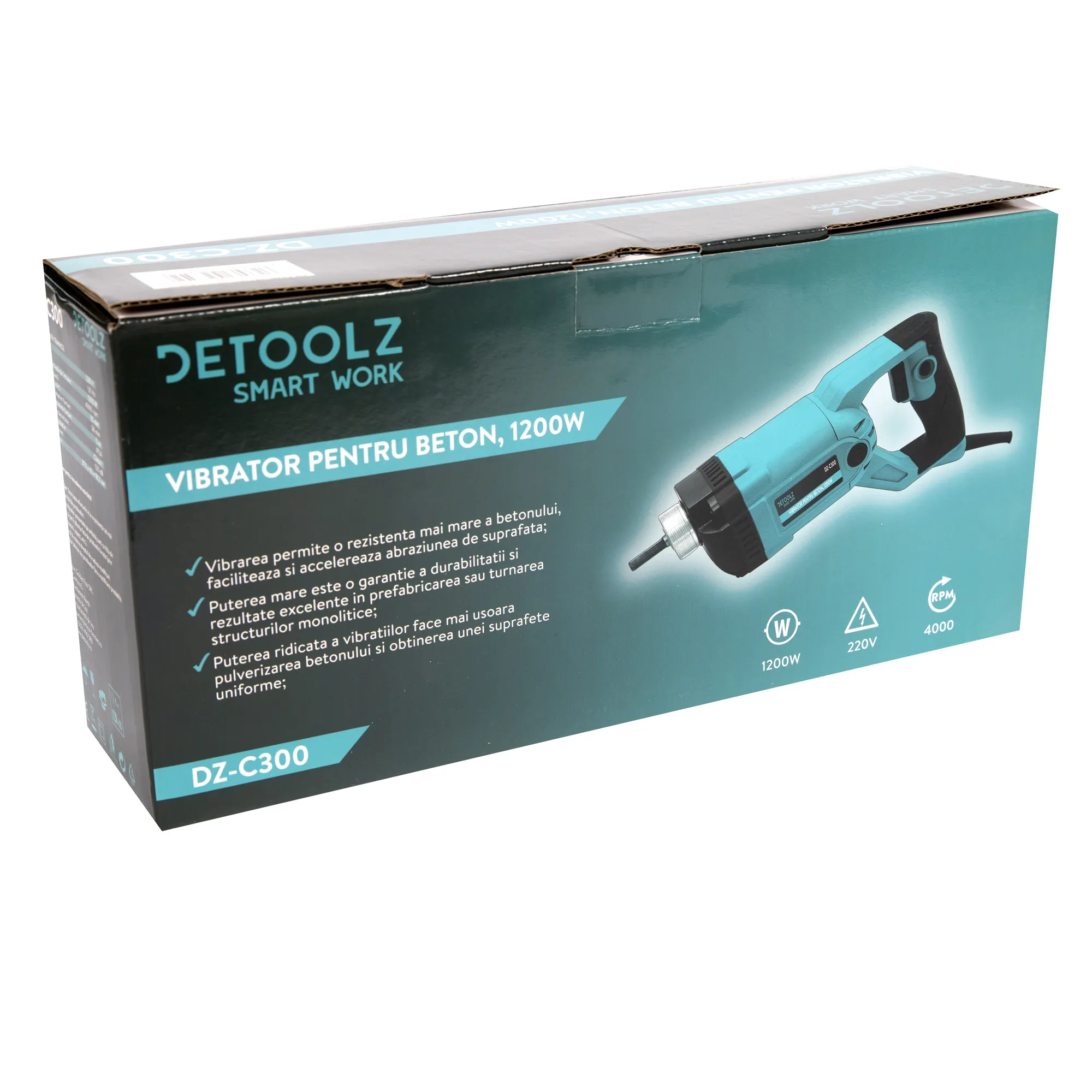 Уплотнитель бетона 1200W Detoolz