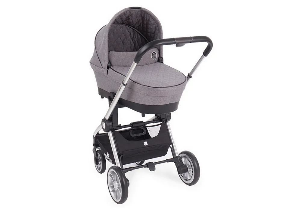 Stroller Kikka Boo 3 in 1 Vicenza Luxury, Grey silver frame
