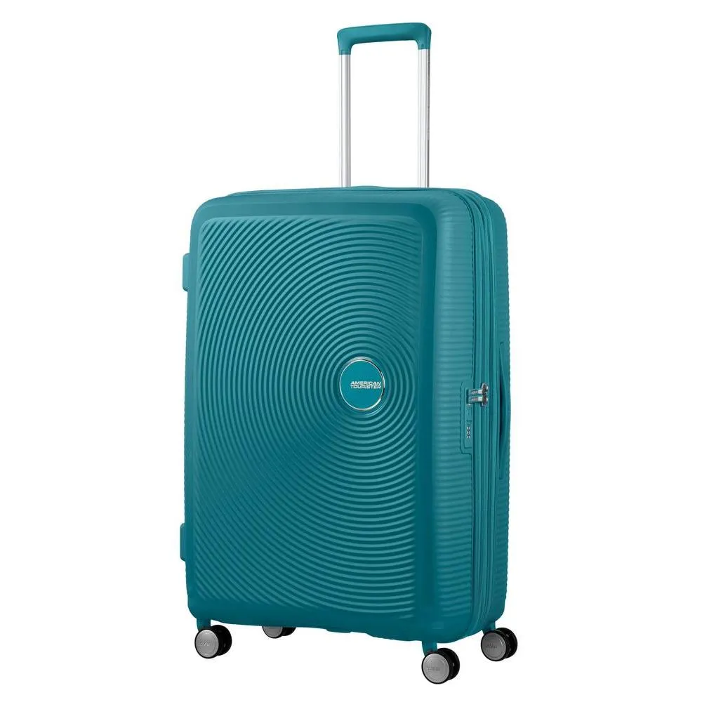 Valiza American Turister SOUNDBOX pe 4 roti 77/28 TSA EXP jad verde
