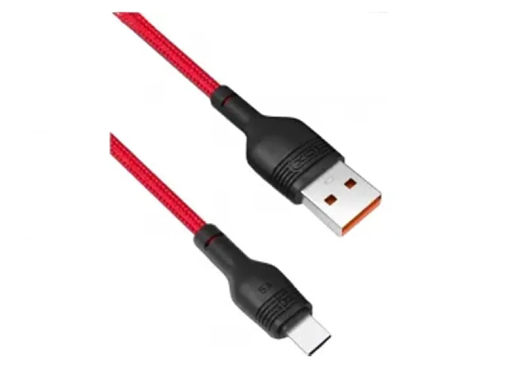 Cablu încărcare și sincronizare XO NB55, USB Type-A/USB Type-C, 1m, Roșu