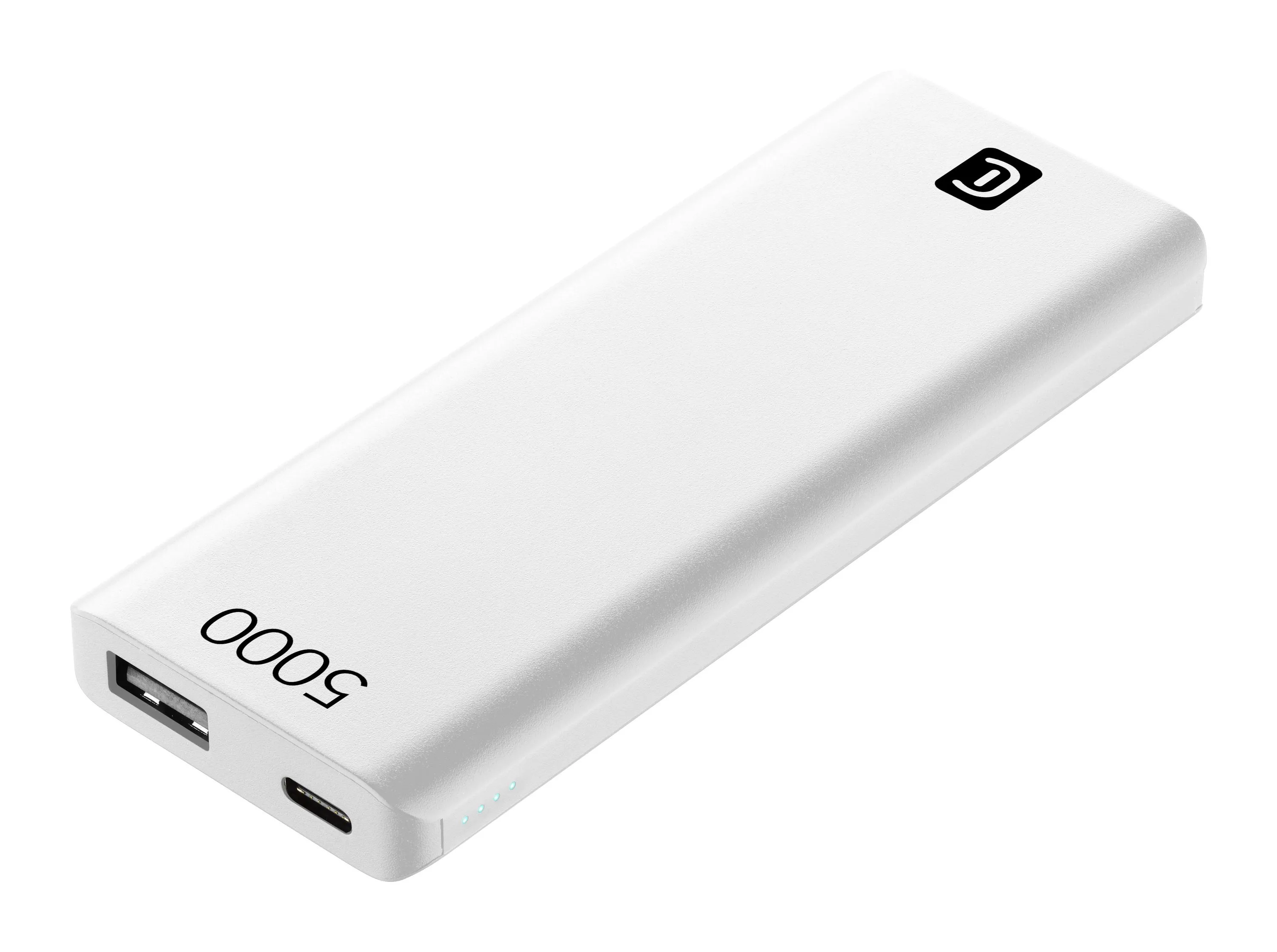 Acumulator extern Cellularline FreePower Slim 5000, 5mAh, Alb