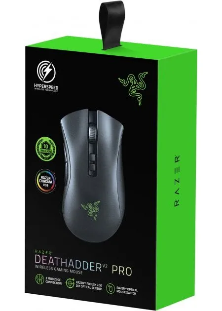 Игровые аксессуары RAZER DeathAdder V2 Pro, Чёрный
