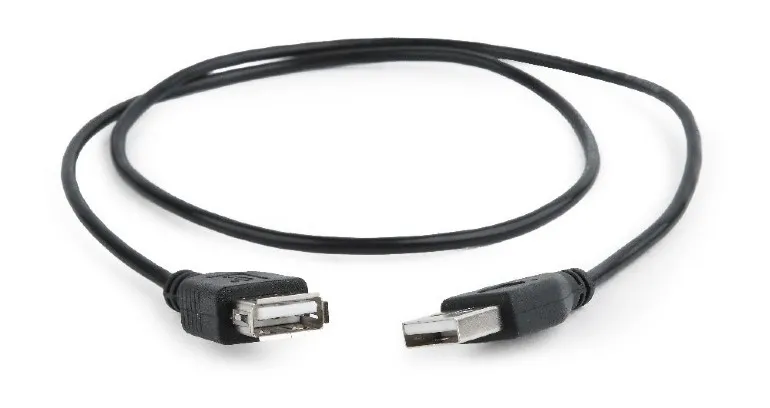 Удлинитель Cablexpert CC-USB2-AMAF-75CM/300-BK, USB Type-A (M)/USB Type-A (F), 0,75м, Чёрный