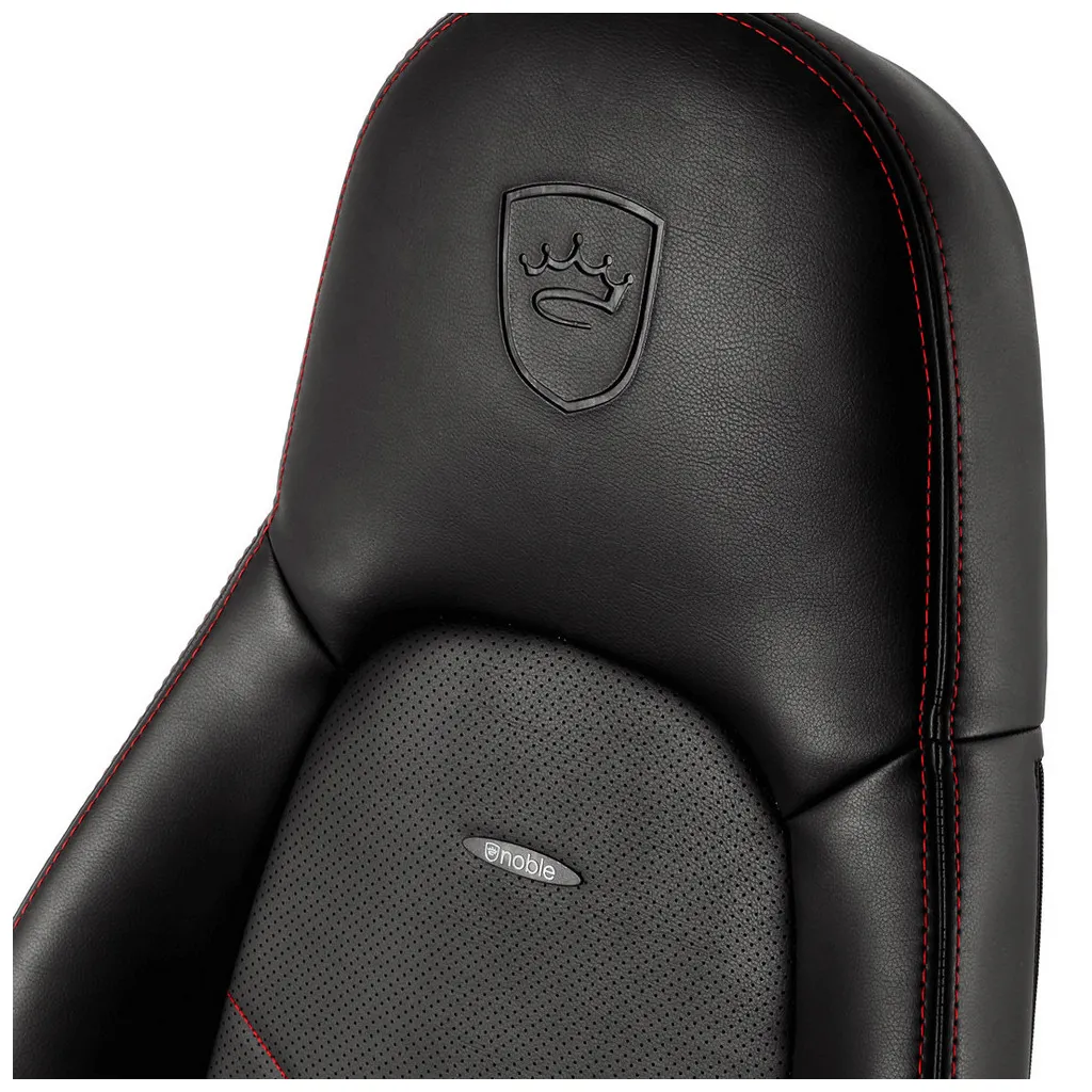Scaun Gaming Noblechairs Icon, PU Piele, Negru/Rosu