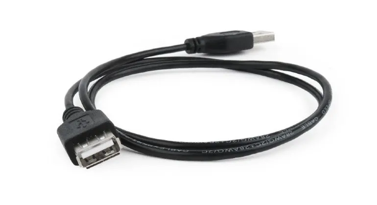 Удлинитель Cablexpert CC-USB2-AMAF-75CM/300-BK, USB Type-A (M)/USB Type-A (F), 0,75м, Чёрный