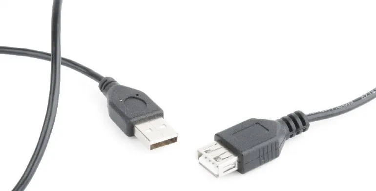 Удлинитель Cablexpert CC-USB2-AMAF-75CM/300-BK, USB Type-A (M)/USB Type-A (F), 0,75м, Чёрный