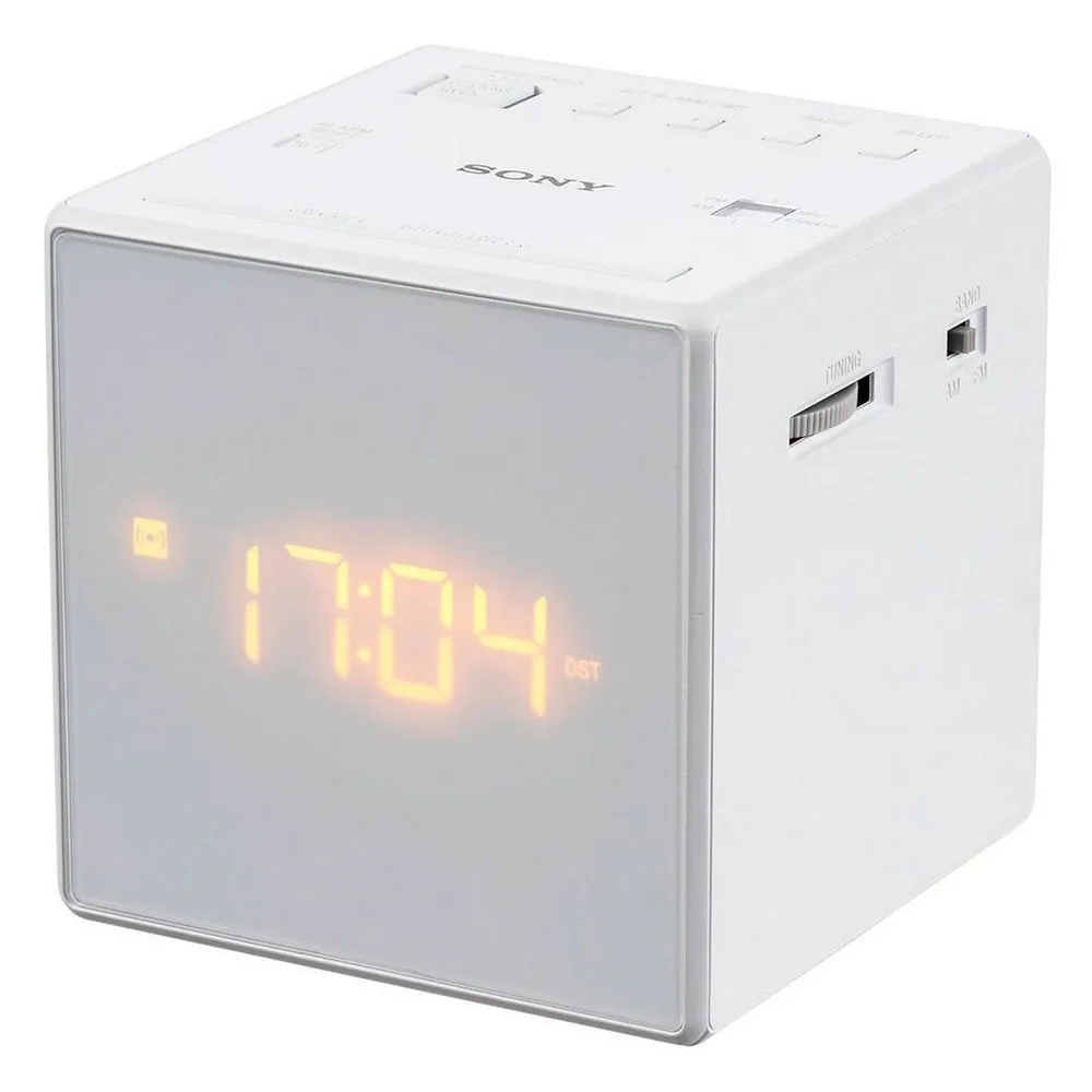 SONY ICF-C1, White, Clock Radio, AM/FM