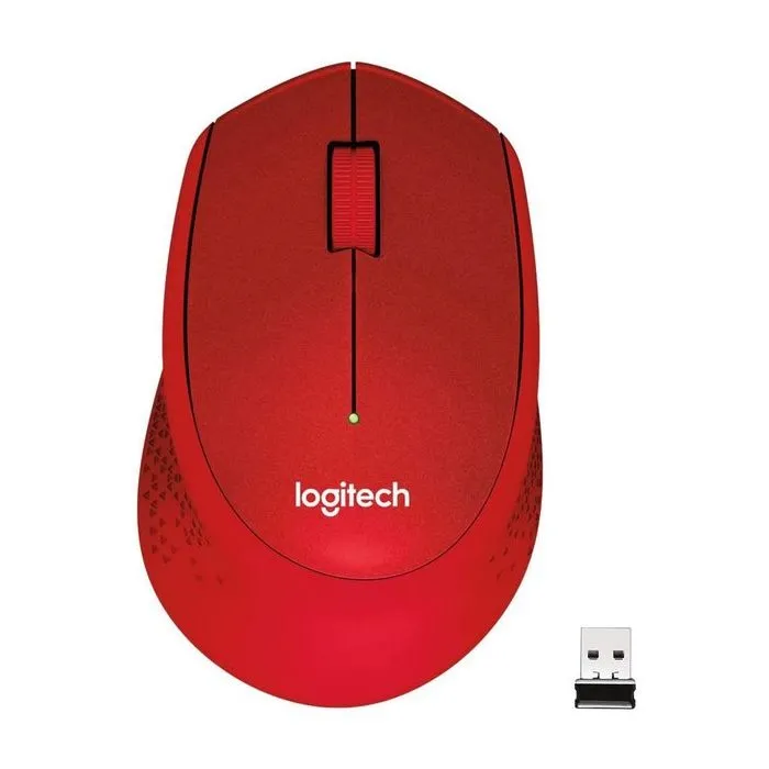 Беcпроводная мышь Logitech M330 Silent Plus, Красный
