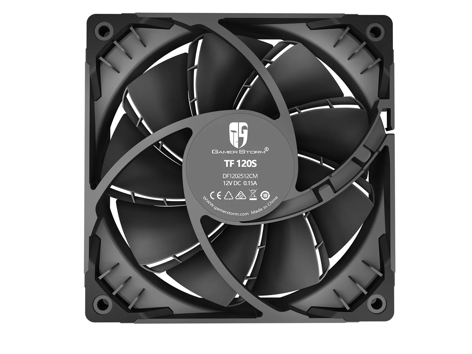 Ventilator PC Deepcool TF120S Black, 120 mm