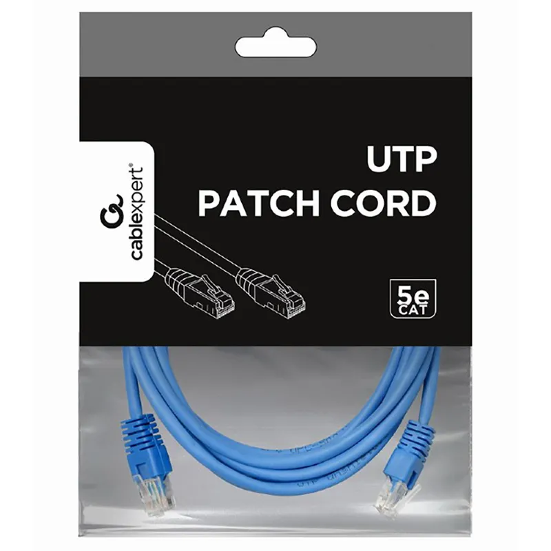 Patch cord Cablexpert PP12-3M/B, CAT5e UTP, 3m, Albastru