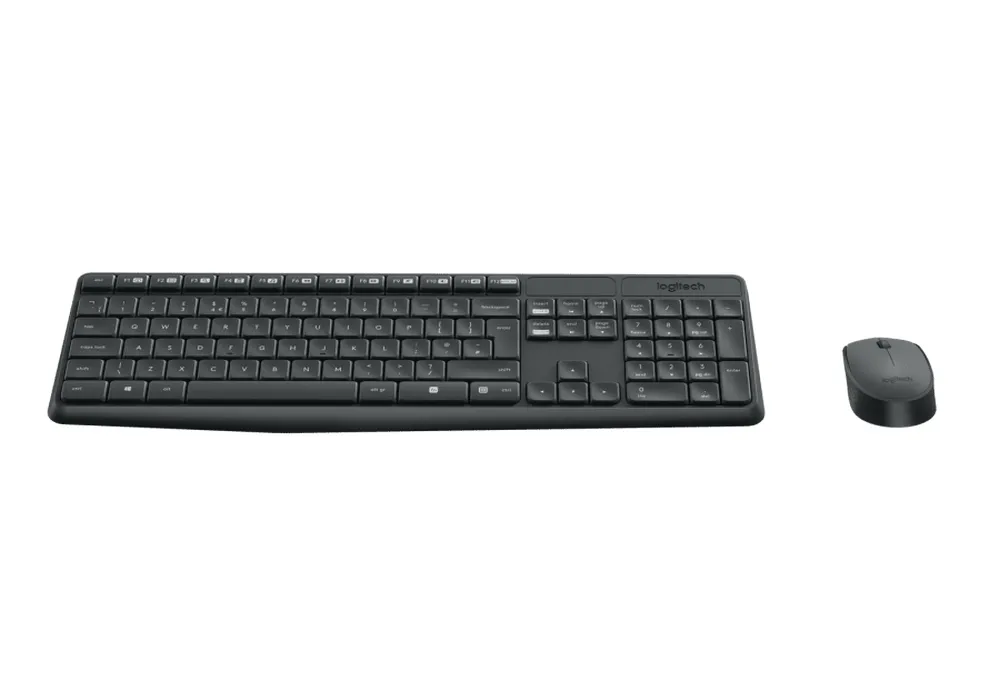 Клавиатура и мышь Logitech MK235, Беспроводное, Серый