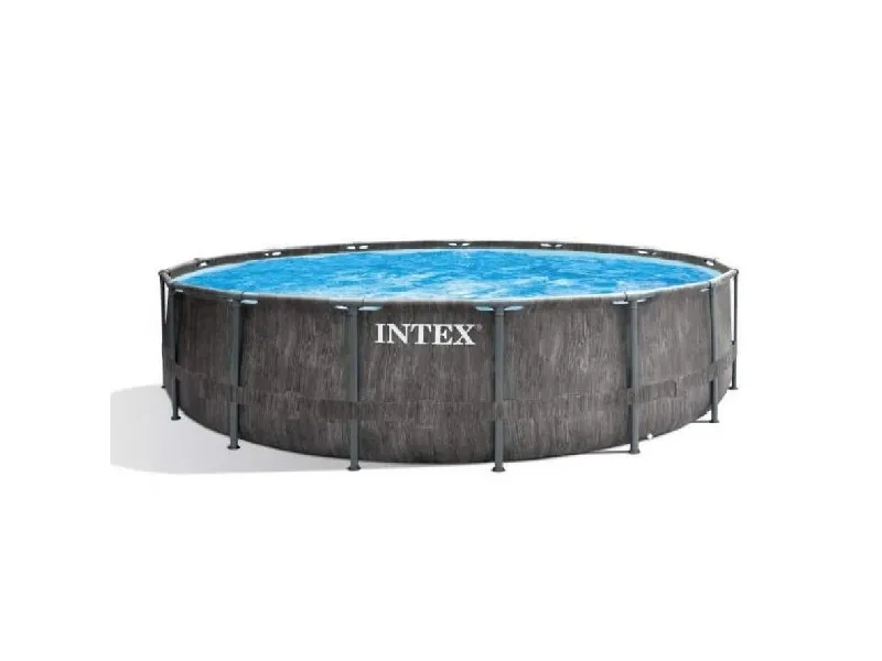 Piscină cu cadru metalic Intex GreyWood Premium, 16805L, Gri, 26742