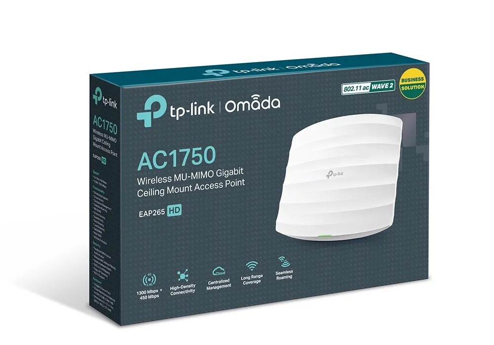 Беспроводная точка доступа TP-LINK EAP265 HD, 450 Мбит/с, 1300 Мбит/с, Белый