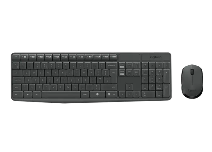 Клавиатура и мышь Logitech MK235, Беспроводное, Серый
