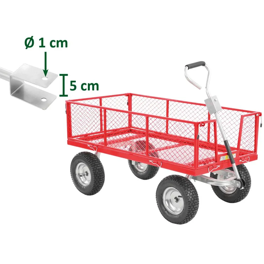 Садовая тележка с металлической сеткой 350 кг HECHT 53350