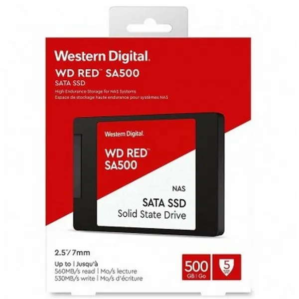 Накопитель SSD Western Digital WD Red, 500Гб, WDS500G1R0A