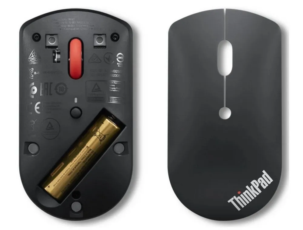 Беcпроводная мышь Lenovo ThinkPad Bluetooth Silent Mouse, Чёрный
