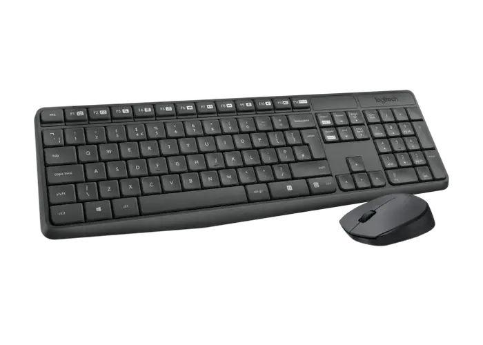 Клавиатура и мышь Logitech MK235, Беспроводное, Серый