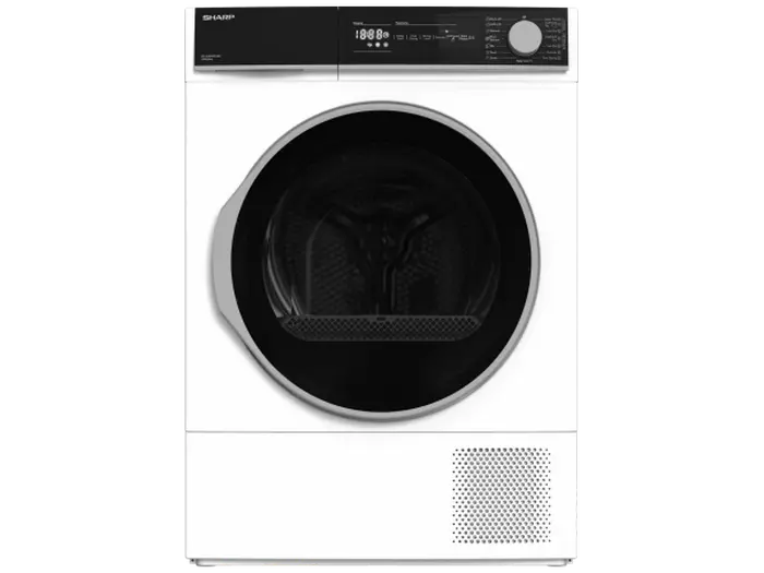 Uscător de rufe Sharp KDNHH0S7GW2EE, 10kg, Alb