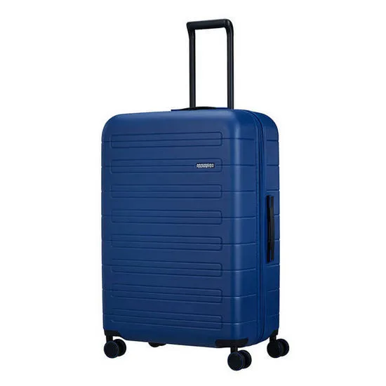 Valiza American Turister NOVASTREAM pe 4 roti 77/28 TSA EXP albastru inchis
