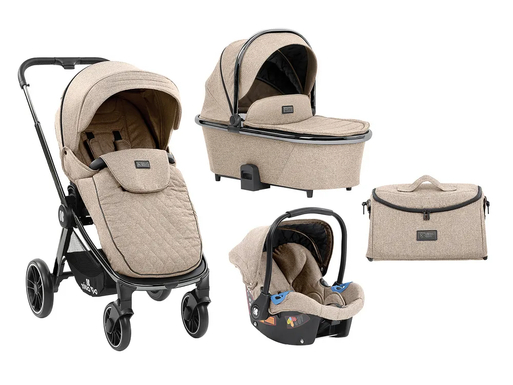 Stroller Kikka Boo 3 in 1 Vicenza Premium, Beige
