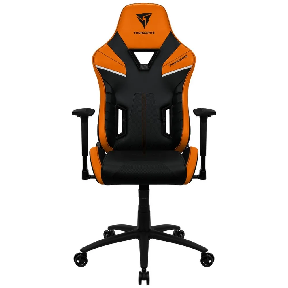 Scaun Gaming ThunderX3 TC5, PU Piele, Negru/Portocaliu