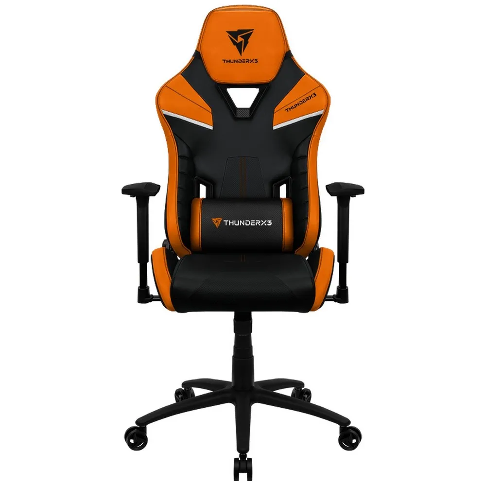 Scaun Gaming ThunderX3 TC5, PU Piele, Negru/Portocaliu