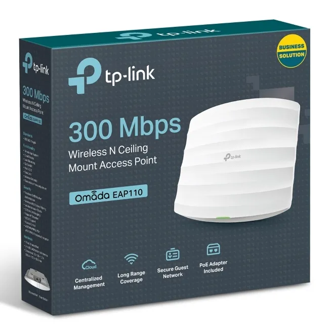 Беспроводная точка доступа TP-LINK EAP110, 300 Мбит/с, Белый