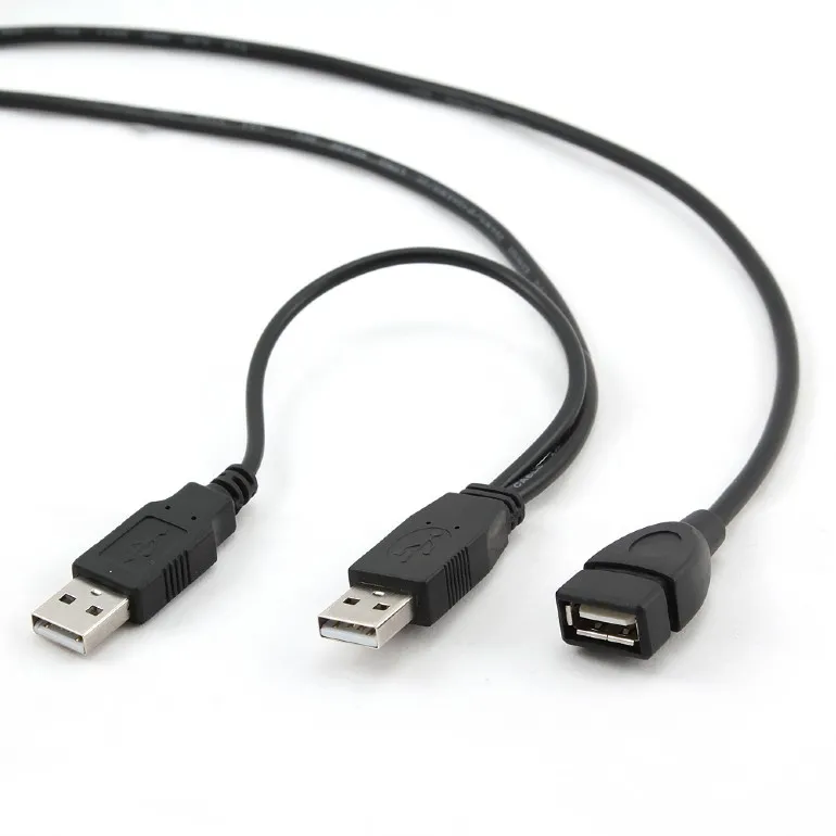 Коммуникационный кабель Cablexpert CCP-USB22-AMAF-6, 2AM/AF/USB Type-A (F), 1,8м, Чёрный