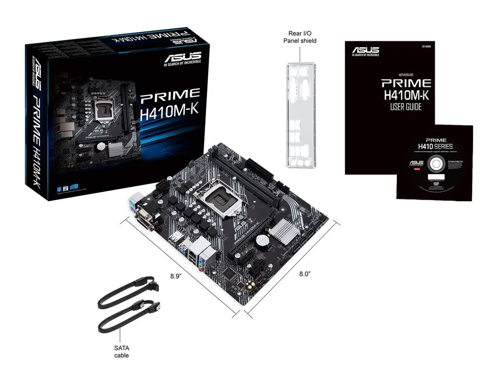 Материнская плата ASUS PRIME H410M-K, LGA1200, Intel H410, Micro-ATX