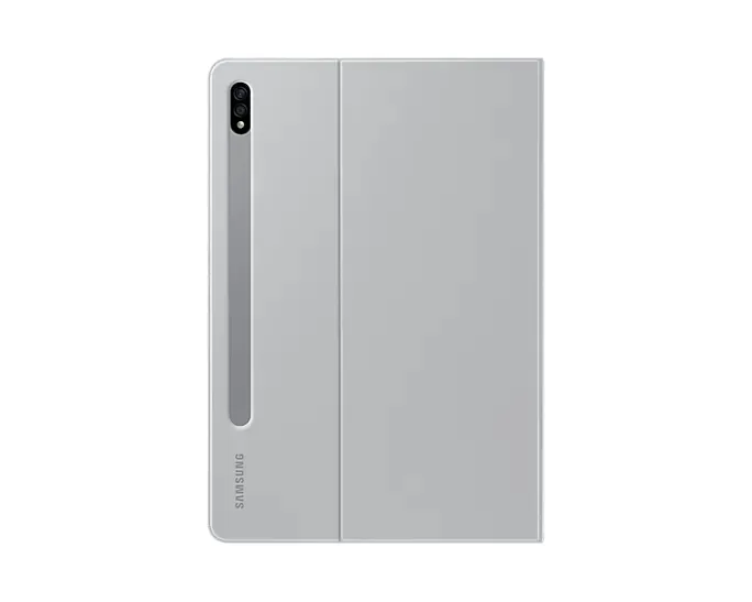 Husă pentru tabletă Samsung Tab S7 Book Cover, 11", Poliuretan, Gri deschis