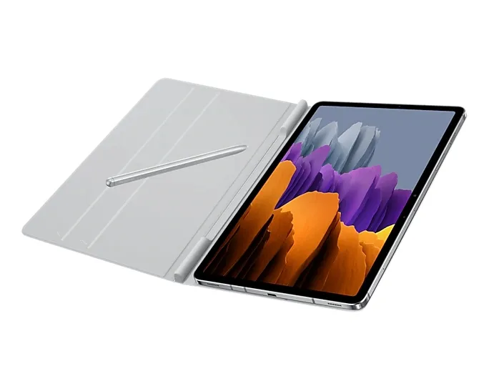 Husă pentru tabletă Samsung Tab S7 Book Cover, 11", Poliuretan, Gri deschis