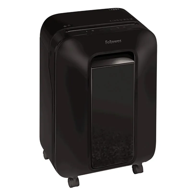 Fellowes  Powershred® LX201 Black, DIN Level P-5, Cross4х12mm, Capacity 12sheets, Vol.22 lit Staples