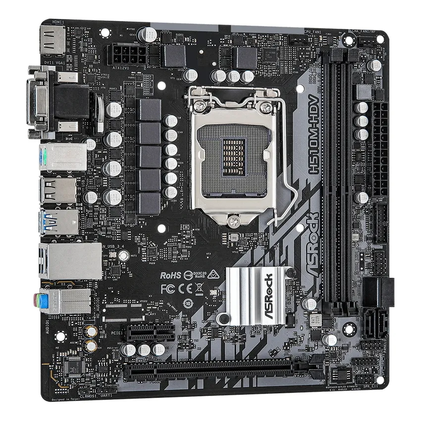 Материнская плата ASRock H510M-HDV, LGA1200, Intel H510, Micro-ATX